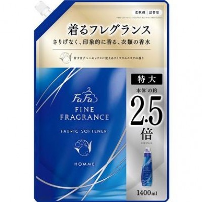 [店取] NS FAFA 熊寶貝 香水衣物柔順劑 1400ml - 水晶麝香 (超特大補充裝) 162-1484